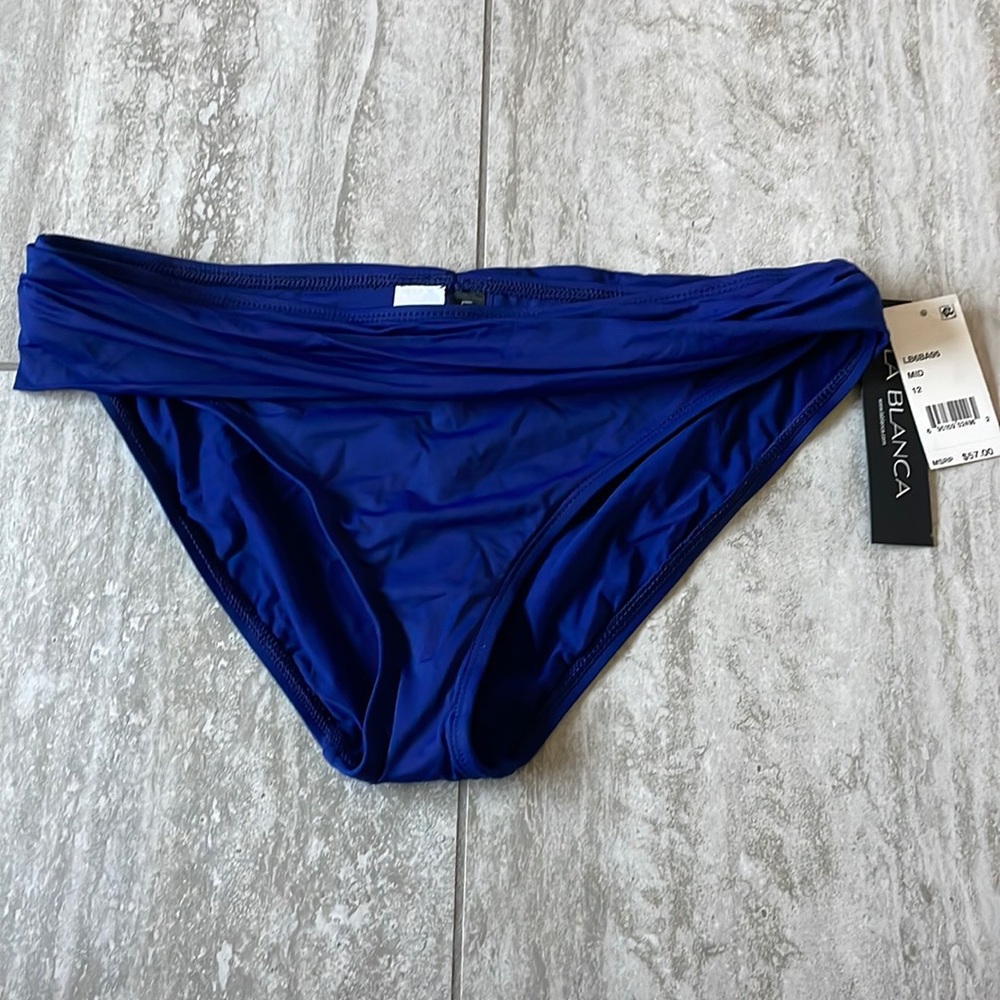 La Blanca size 12blue bottom swimwear for women